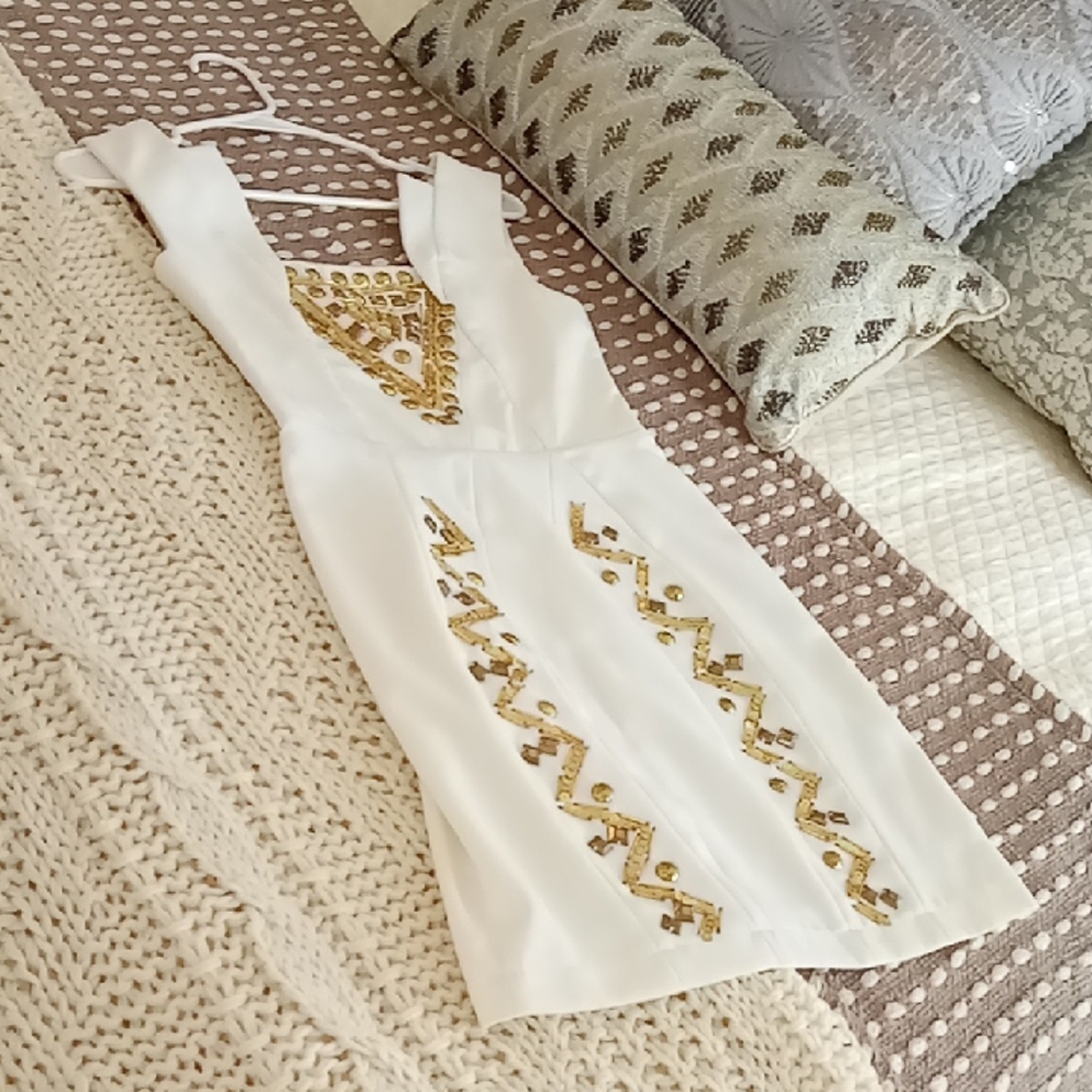NEW Versace Cream White Mini Dress